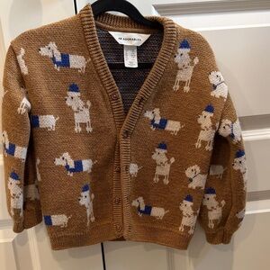 H&M Brown and Blue Knit Cardigan